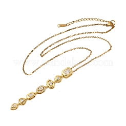 Подвеска из латуни с геометрическим узором&nbsp;NJEW-C111-01B