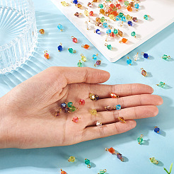 100 шт. 10 цветных гальванических стеклянных подвески&nbsp;PALLOY-TAC0199