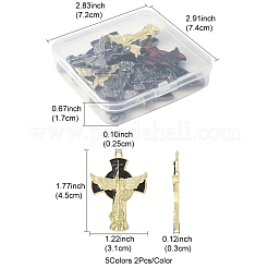 10 шт. подвески в готическом стиле из двухцветного сплава с эмалью&nbsp;FIND-FS0004-29