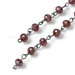 Ручной работы из стекла бисерные цепочки для ожерелья браслеты материалы&nbsp;AJEW-JB00132-02