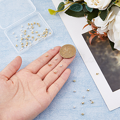 80 шт. 2 цвета латунные обжимные бусины&nbsp;FIND-DC0005-68