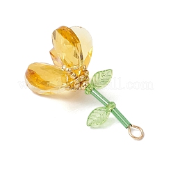 Подвески-цветы из стеклянных бусин ручной работы&nbsp;PALLOY-MZ00742-01