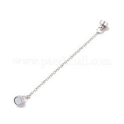 Латунная магнитная застежка с предохранительной цепочкой для троса&nbsp;KK-F839-035P