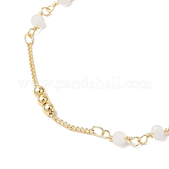 2шт. 2 стиля латунных цепочек ручной работы с гранеными стеклянными звеньями&nbsp;BJEW-JB11772