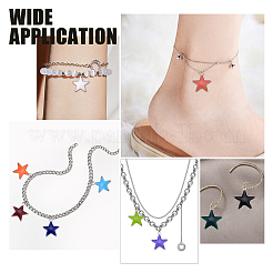 40 шт. 10 цвета 201 нержавеющая сталь эмалированные подвески&nbsp;STAS-DC0003-94