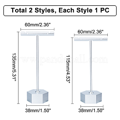 2 комплект из 2-х железных дисплеев для сережек в форме буквы Т&nbsp;EDIS-PH0001-09