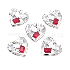 Экологически чистый кубический цирконий из латуни со стеклянными подвесками&nbsp;KK-K268-08