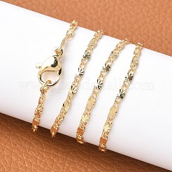 Латунь цепи ожерелья&nbsp;X-MAK-L009-17G