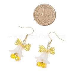 Серьги с подвесками из акрилового цветка&nbsp;EJEW-MZ00591-01