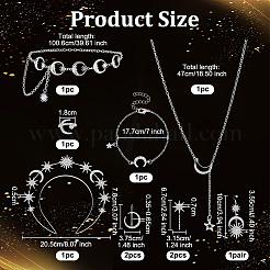 8 комплект ювелирных изделий из сплава&nbsp;SJEW-OC0001-02P