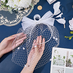 Сетчатая вуаль из марли с заколкой-аллигатором&nbsp;AJEW-WH20018-97B