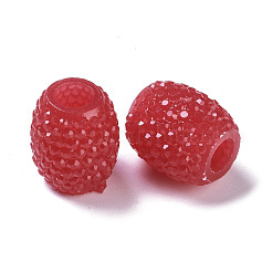 Бусины европейского желейного цвета из непрозрачной смолы&nbsp;RESI-B025-02A-12