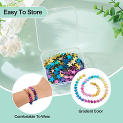 2 starnds градиент цвета гальванизированные синтетические немагнитные гематитовые бусины нити&nbsp;G-TA0002-86C