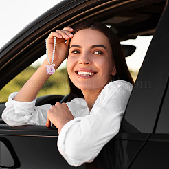 2 шт. 2-цветный стеклянный шар и пластиковый искусственный жемчуг подвеска украшение&nbsp;HJEW-DC0001-22