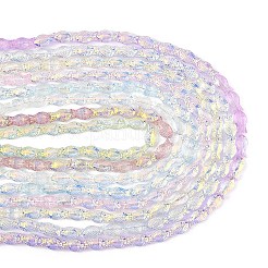 1 нить прозрачные гальванические стеклянные бусины нити&nbsp;GLAA-YW0004-90A