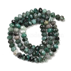 Натуральные изумрудные бисерные пряди&nbsp;G-B175-A23-4x6mm