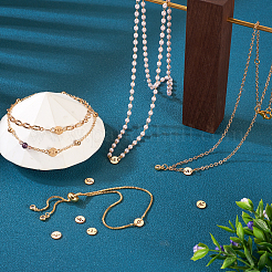 Подвески-соединители из настоящей латуни с покрытием из 14 карата золота&nbsp;KK-TAC0017-04G-01