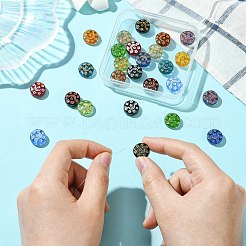 26шт 13 цвета прозрачные бусины лэмпворк&nbsp;LAMP-CJ0002-35