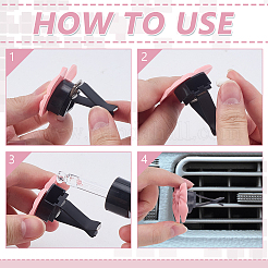 12 пакетик бант пластиковый автомобильный зажим для воздуховода&nbsp;AJEW-ME0001-13