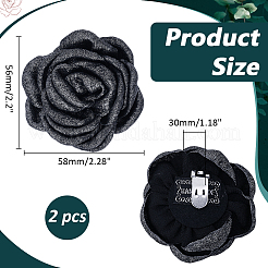 2 шт. полиэстеровые пряжки для обуви&nbsp;AJEW-ME0001-45B