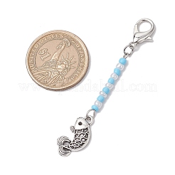 6 шт. подвеска в виде рыбы из цинкового сплава&nbsp;HJEW-JM03230