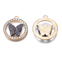 Подвески из сплава и страза&nbsp;LS-X1-PALLOY-S183-001A-RS