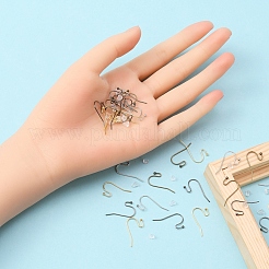 240 шт. 4 цвета латунные крючки для серег&nbsp;DIY-YW0005-43