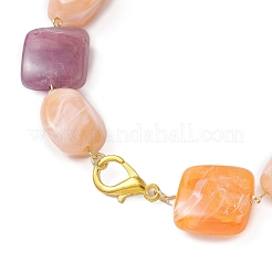 Наборы из квадратных акриловых бусин и ожерелий&nbsp;SJEW-JS01346