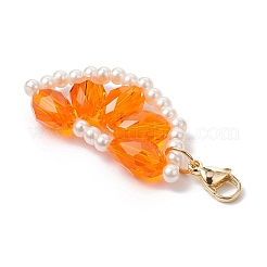 Подвесные украшения из оранжевого стекла и стеклянных бусин&nbsp;HJEW-TA00336-04