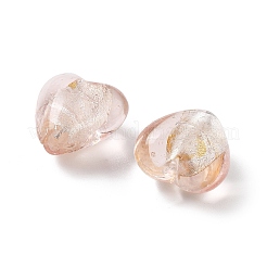 Ручная серебряная фольга стеклянные бусины Lampwork&nbsp;LAMP-Q005-06H