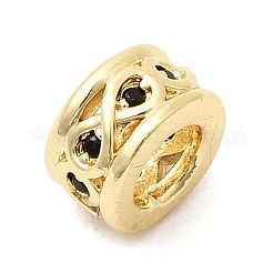 Латунь проложить прозрачный кубический цирконий европейские бусины&nbsp;KK-G554-13G