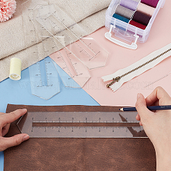 4 шт. 4 стиля индивидуального акрилового инструмента для шитья молнии&nbsp;TOOL-PH0001-92