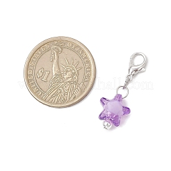 Подвески из прозрачного акрила и гальванического немагнитного синтетического гематита&nbsp;HJEW-JM03601