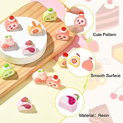 36 шт. 6 стиля смоляная модель еды скульптура витрина украшения&nbsp;DIY-CJ0003-15