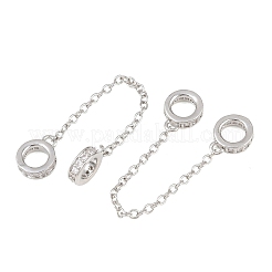 Латунные микропаве прозрачные кубические циркониевые предохранительные цепи&nbsp;KK-H257-01P