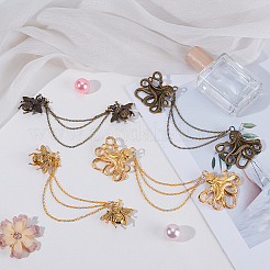 4 шт. 4 стиля брошь из сплава с подвеской в виде осьминога и пчел&nbsp;HJEW-DR00069