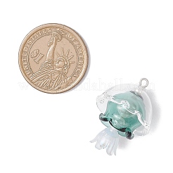 4 шт. подвески из стекла в виде медуз двух цветов&nbsp;PALLOY-TA00308