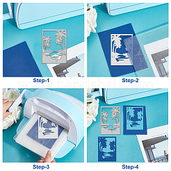 Трафареты для резки углеродистой стали тема кокосовой пальмы&nbsp;DIY-WH0309-1313