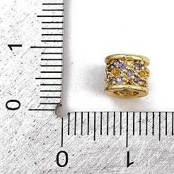 Стойка колонны покрытие латунь кубический цирконий европейские бусины&nbsp;KK-L236-11G