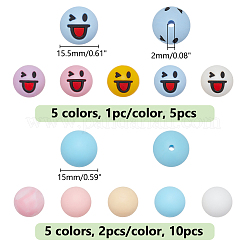 15 шт. силиконовый маркер для фиксации стежков&nbsp;SIL-WR0001-01
