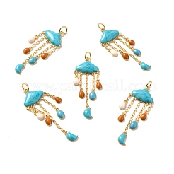 Подвески из латуни с эмалью в стойку&nbsp;KKB-M230-42G