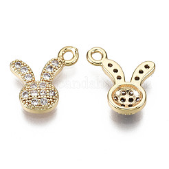 Латунь микро кубический цирконий кролик прелести&nbsp;X-KK-N231-124-NF