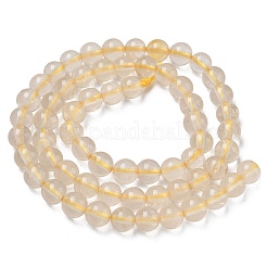 Нити из натуральных бусин лимонного кварца (обработанных нагреванием)&nbsp;G-K365-F02-6mm