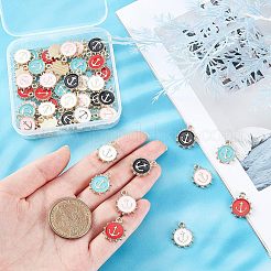 Подвески из 50-х цветных сплавов с эмалью&nbsp;ENAM-FH0001-18-NR