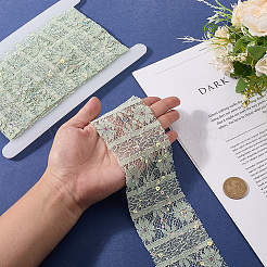 5 ярд полиэстеровых цветочных кружевных лент с пайетками&nbsp;OCOR-GF0005-24A