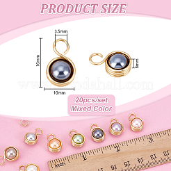 20 шт. подвески из круглой медной проволоки с ракушками и жемчугом&nbsp;PALLOY-PHE00005