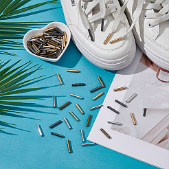 120шт 4 цвета латунные бусины трубки&nbsp;KK-GA0001-94