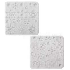 2 шт. 2 стиля снежинки серии diy силиконовые украшения подвесные Молды&nbsp;SIMO-TA0001-13