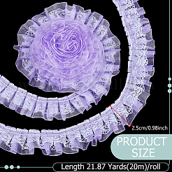 1 шт. двухслойная плиссированная кружевная лента&nbsp;OCOR-BC0007-97C