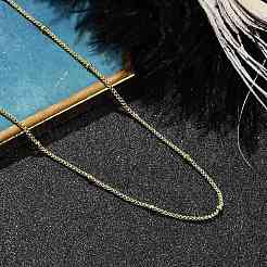 Стойка плакировка латунь спутниковые цепи ожерелья для женщин&nbsp;NJEW-H049-01G